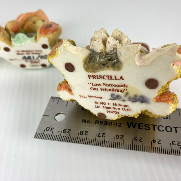 Cherished Teddies 3 Lot Vintage Ceramic Ornaments Mixed Seated Bears - Picture 4 of 7